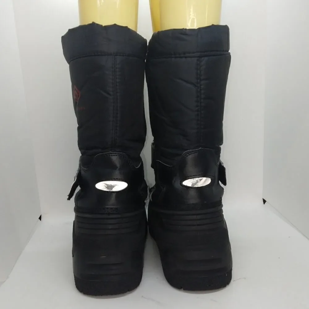 Dream Pair Womens Pre-owned Blk. & Red Waterproof Thinsulated Winter Boots-sz. 6